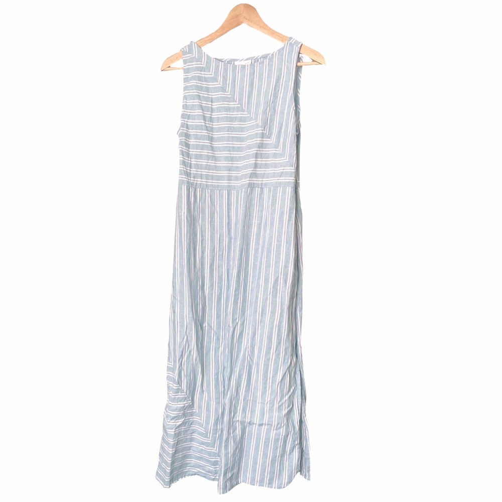 J. Jill Love Linen (100% Linen) Striped Maxi Dress - Picture 2 of 4